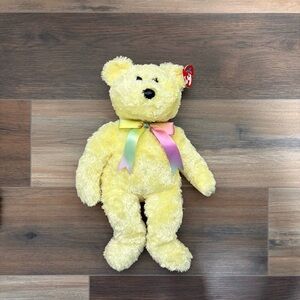 (Vintage 2002) NWT Ty Beanie Babies “Sherbet”Yellow Bear 14” (ONLY 1 OF 3 BEARS)